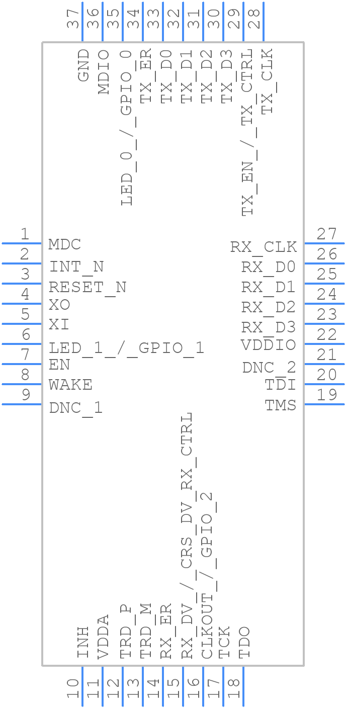 DP83TC811RWRNDRQ1 - Texas Instruments - PCB symbol