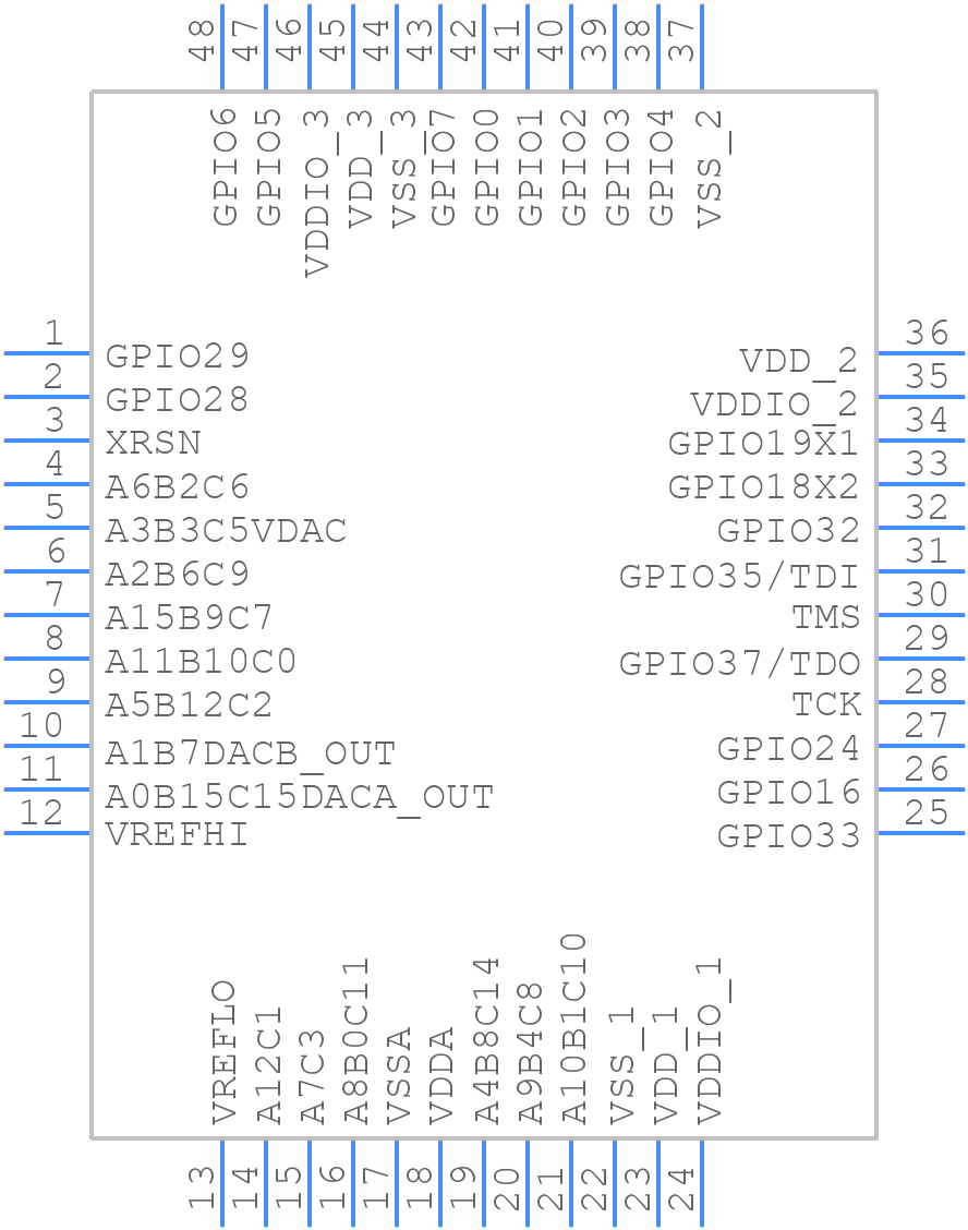 F280037CSPT - Texas Instruments - PCB symbol