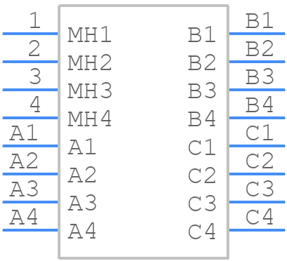 33UBAR-TSN1R - Amphenol CONEC - PCB symbol