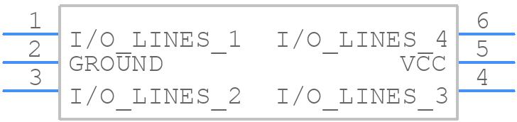 L13ESDL5V0C6-4 - Lite-On - PCB symbol
