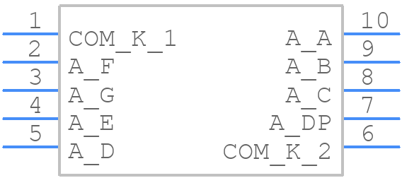 HDSP-C3L3 - Avago Technologies - PCB symbol