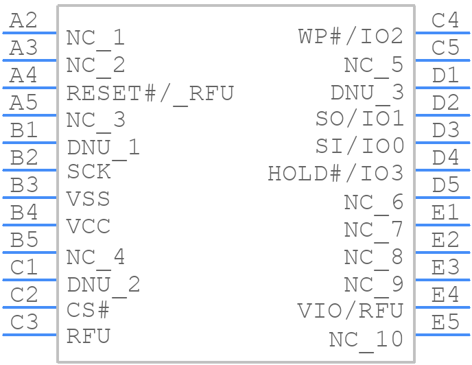 S25FL512SAGBHIC10 - Infineon - PCB symbol
