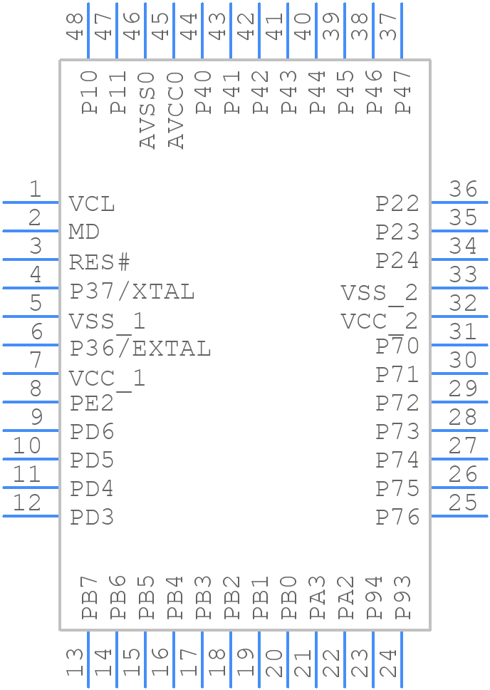 R5F513T3ADFL#10 - Renesas Electronics - PCB symbol