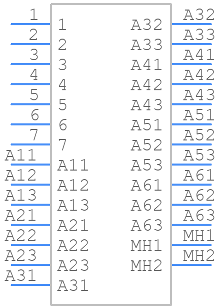 DCMP13C6SJA197 - ITT CANNON - PCB symbol