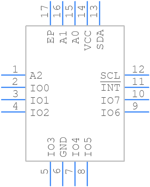 PI4IOE5V9554ZHEX - Diodes Incorporated - PCB symbol