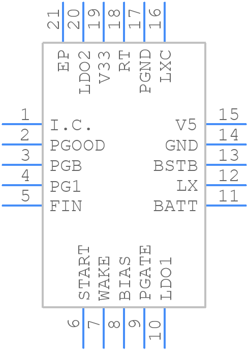 MAX25540GTP/V+ - Analog Devices - PCB symbol