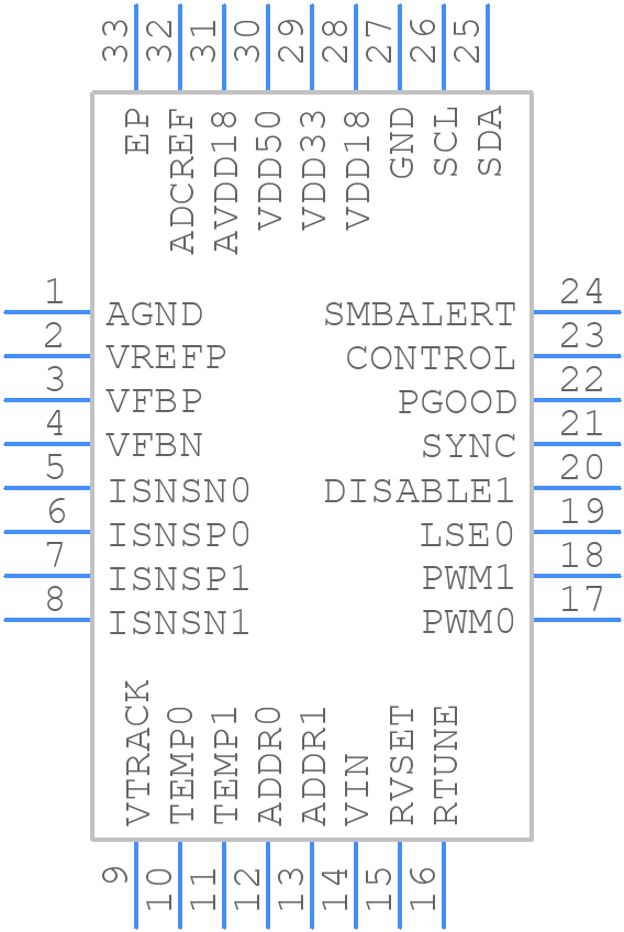 ZSPM1363BA1R1 - Renesas Electronics - PCB symbol