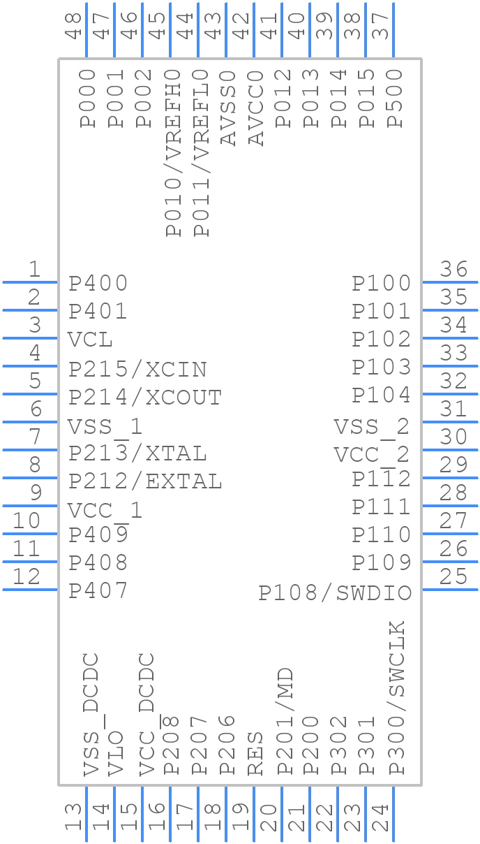 R7FA2L1AB3CFL#BA0 - Renesas Electronics - PCB symbol