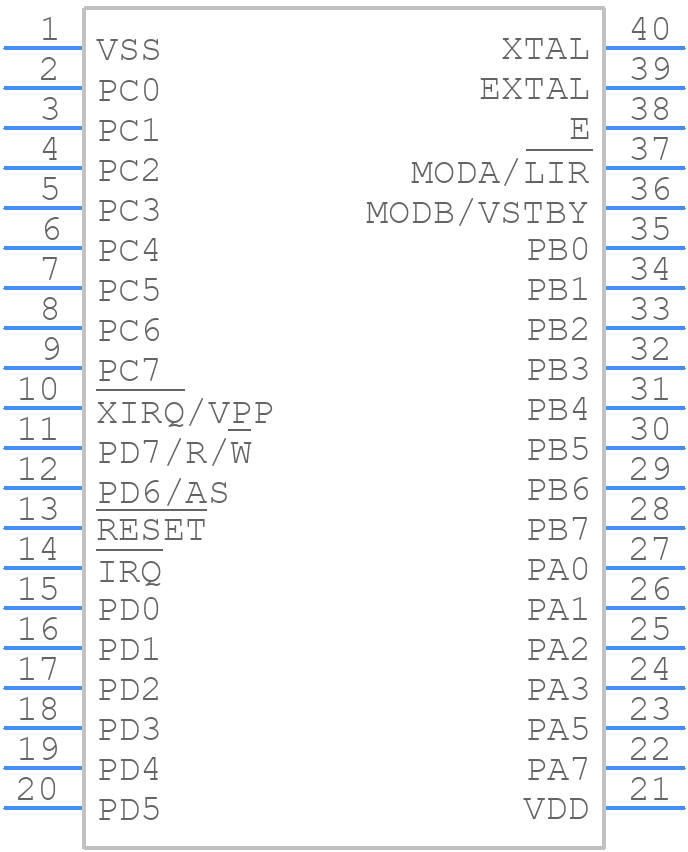 MC68HC711D3CP2 - Motorola - PCB symbol