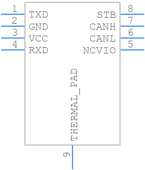TCAN1462VDRBRQ1 - Texas Instruments - PCB symbol