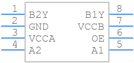 TXU0102QDCURQ1 - Texas Instruments - PCB symbol