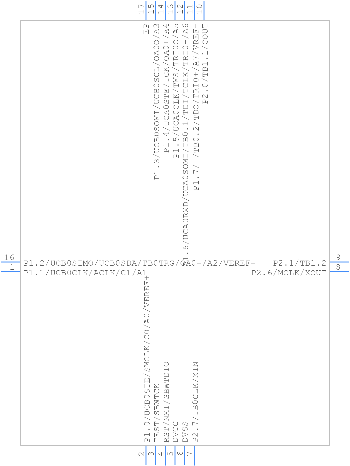 MSP430FR2311IRGYT - Texas Instruments - PCB symbol