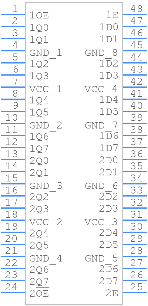 74ABT16373BDL - Nexperia - PCB symbol