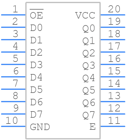 74ABT573AN - Nexperia - PCB symbol