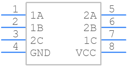 NLX2G66DMUTAG - onsemi - PCB symbol