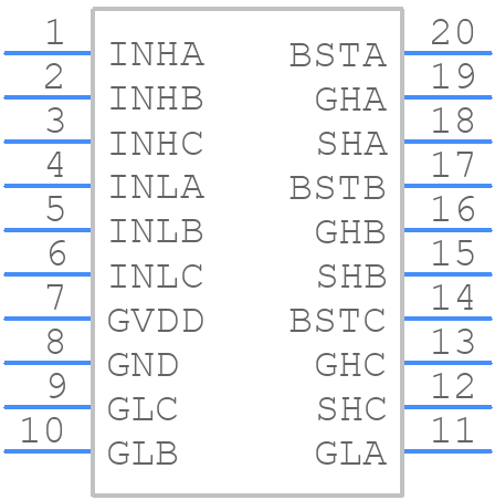 DRV8300DPWRQ1 - Texas Instruments - PCB symbol