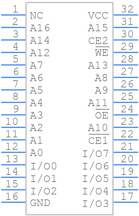 CY7C1009D-10VXIT - Infineon - PCB symbol