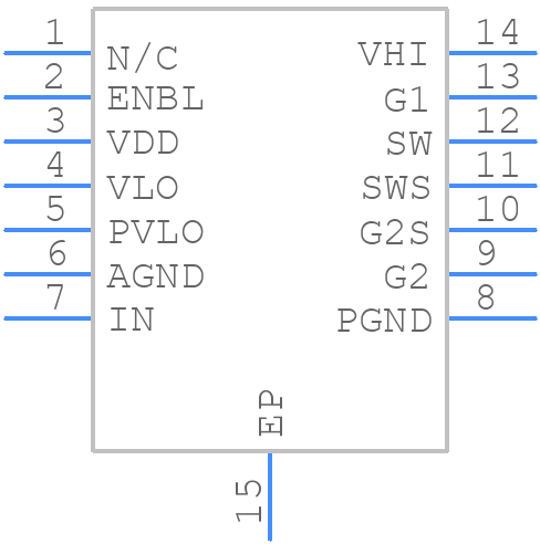 UCC27223PWPR - Texas Instruments - PCB symbol