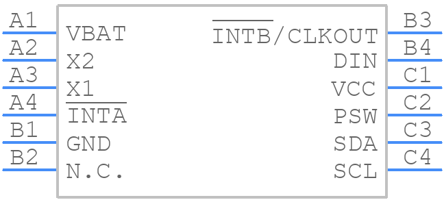 MAX31334EWC+ - Analog Devices - PCB symbol