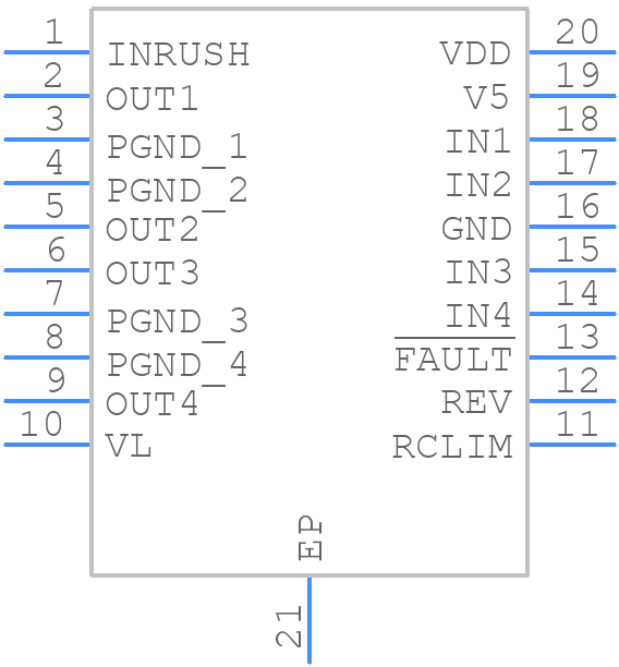 MAX14919AAUP+ - Analog Devices - PCB symbol