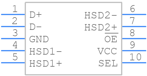 FSUSB42UMX_113 - onsemi - PCB symbol