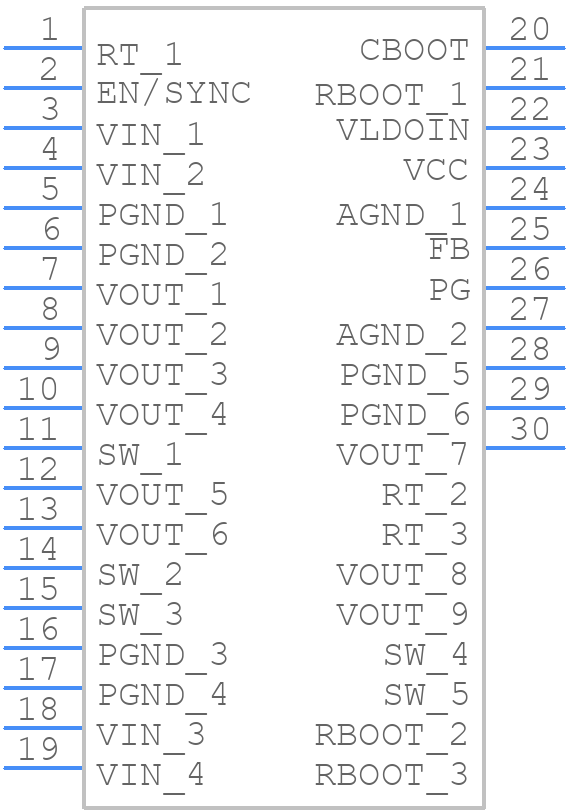 TPSM63603EXTRDHR - Texas Instruments - PCB symbol