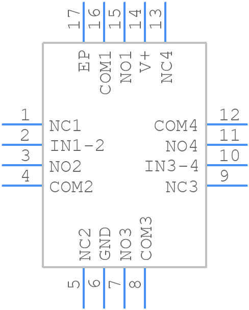 ISL84467IRTZ - Renesas Electronics - PCB symbol