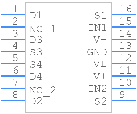DG403DYZ-T - Renesas Electronics - PCB symbol