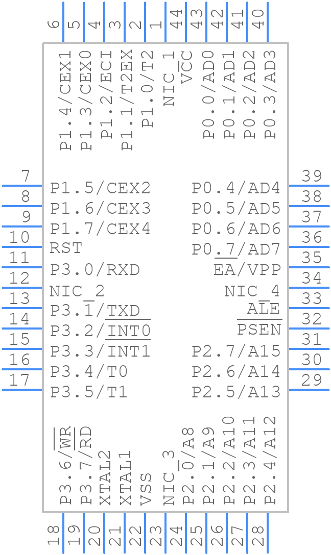 P89C51RC+IA - NXP - PCB symbol