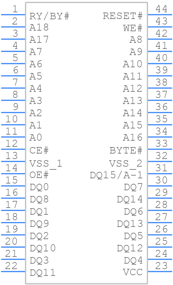 AM29LV800BB-90SI - Spansion - PCB symbol