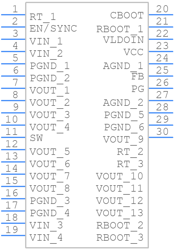 TPSM63603V3RDHR - Texas Instruments - PCB symbol