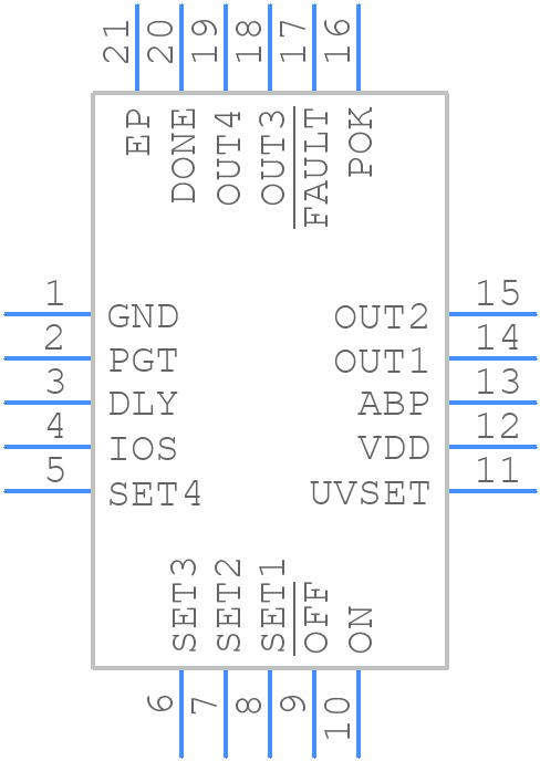 MAX16165ATPH+T - Analog Devices - PCB symbol