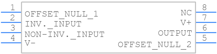 LM741CN - Rochester Electronics - PCB symbol