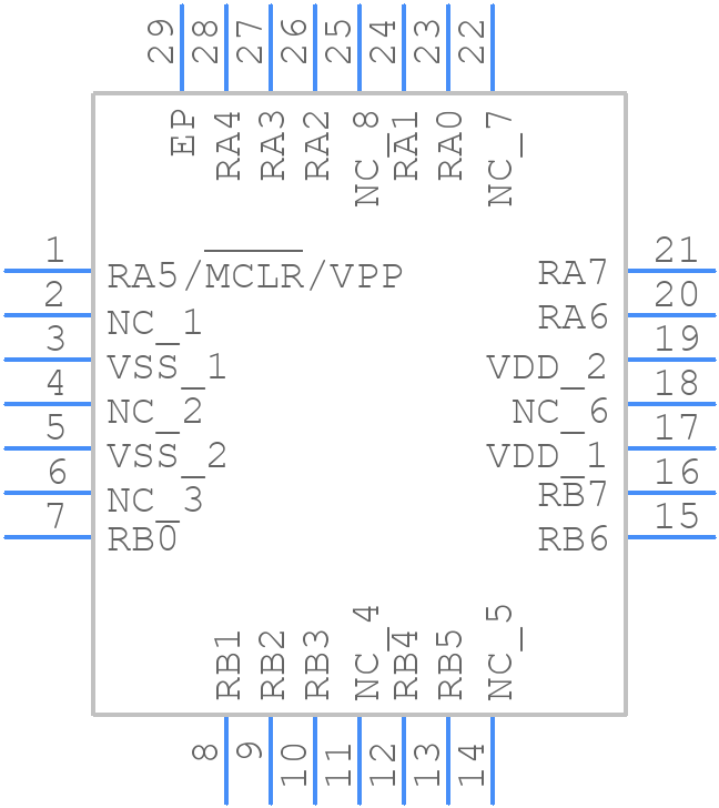 PIC16F1827T-E/MV027 - Microchip - PCB symbol