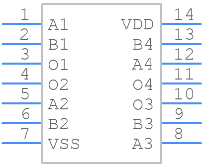 HEF4077BP - Nexperia - PCB symbol