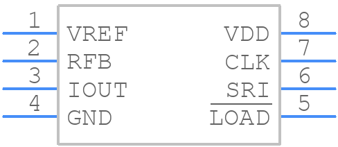 MAX543BCPA - Analog Devices - PCB symbol