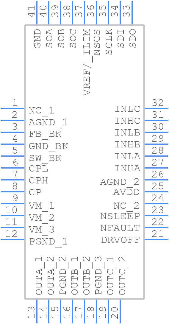 DRV8316RRGFR - Texas Instruments - PCB symbol