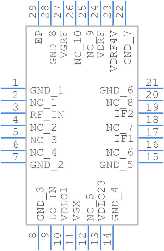 TGC4610SM - Qorvo - PCB symbol