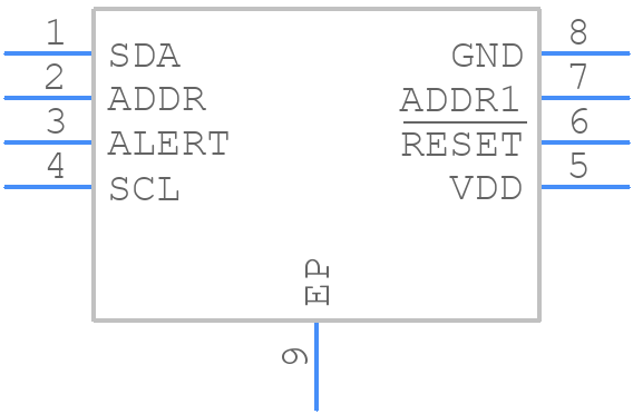 HDC3020DEFR - Texas Instruments - PCB symbol