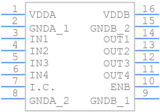 MAX22444FAWE+ - Analog Devices - PCB symbol