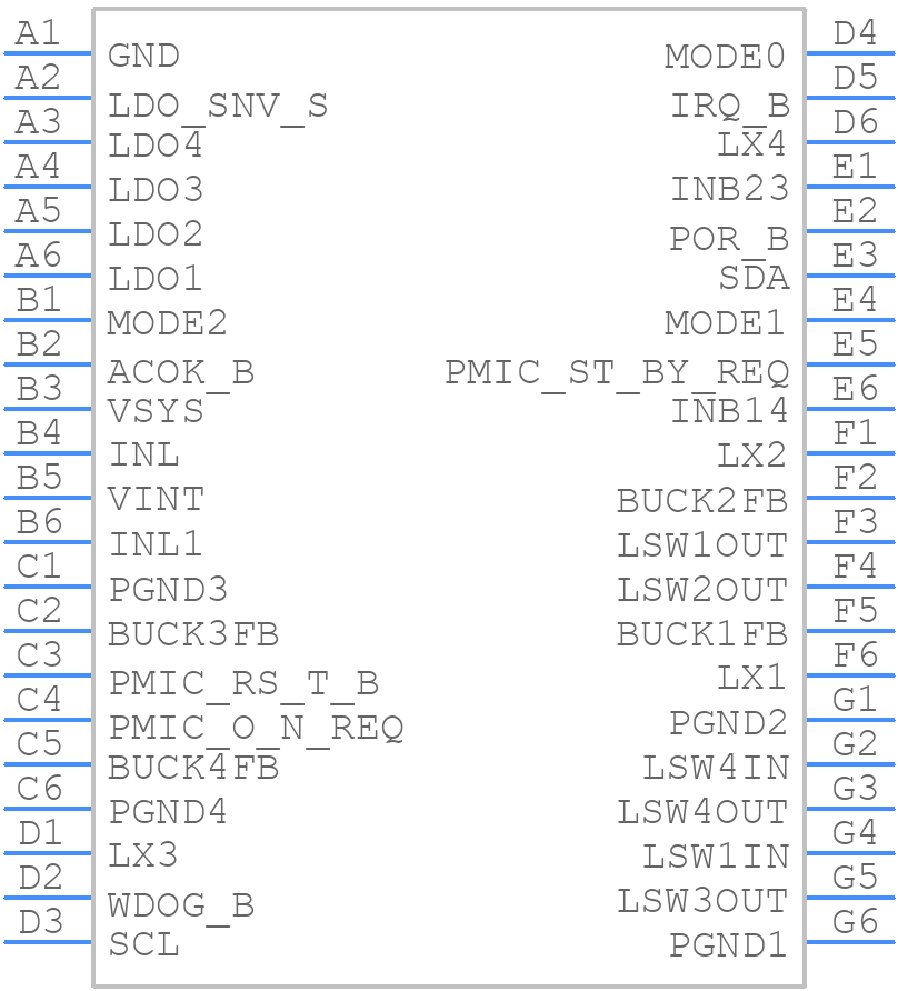 PCA9460BUKZ - NXP - PCB symbol