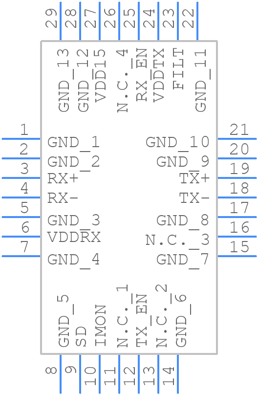 AFBR-FS13B25 - Avago Technologies - PCB symbol