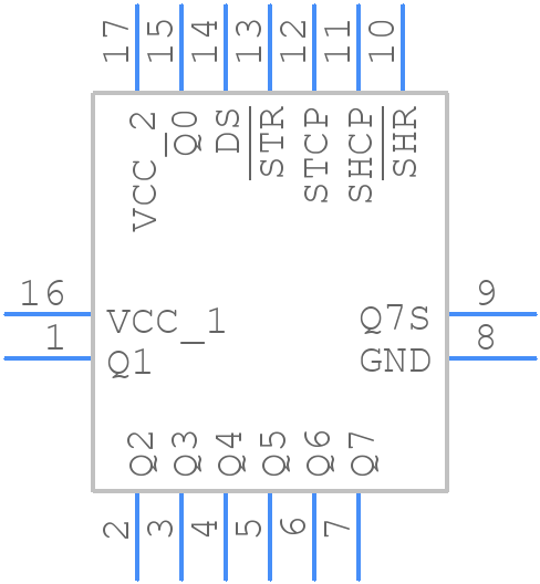 74HC594BQX - Nexperia - PCB symbol