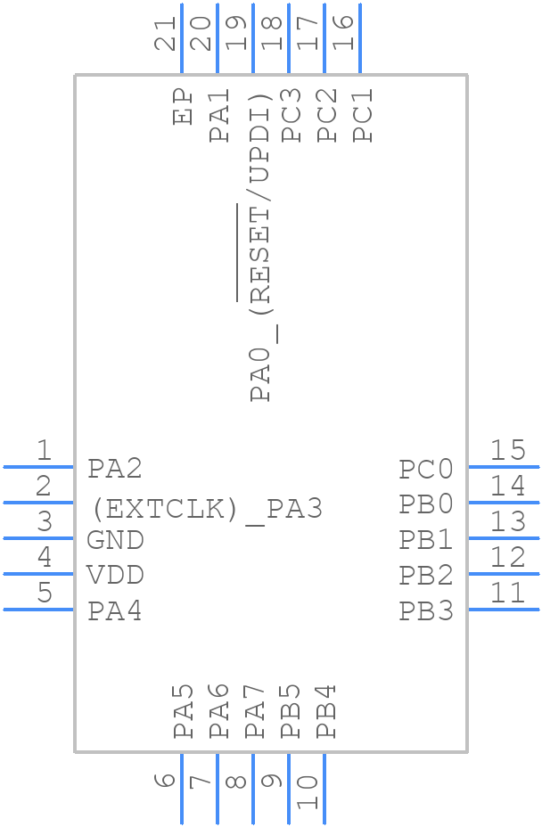 ATTINY1606-MFR - Microchip - PCB symbol