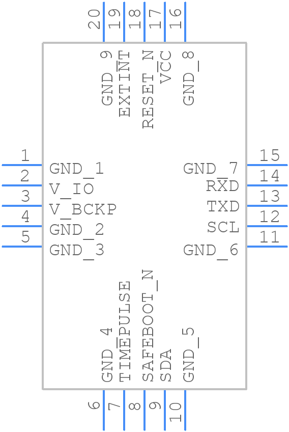 SAM-M10Q-00B - u-blox - PCB symbol
