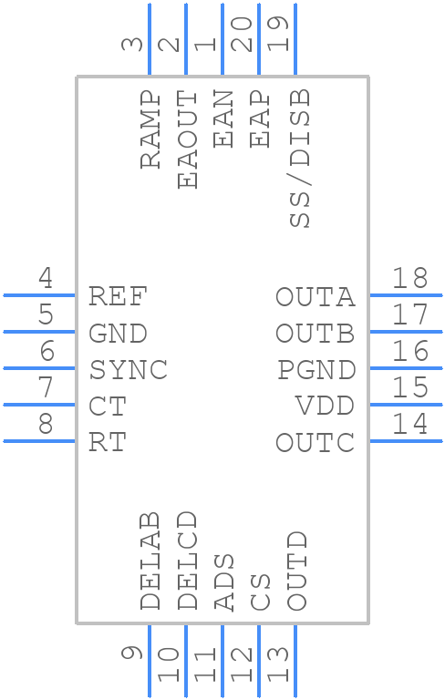 UCC3895QTR - Texas Instruments - PCB symbol