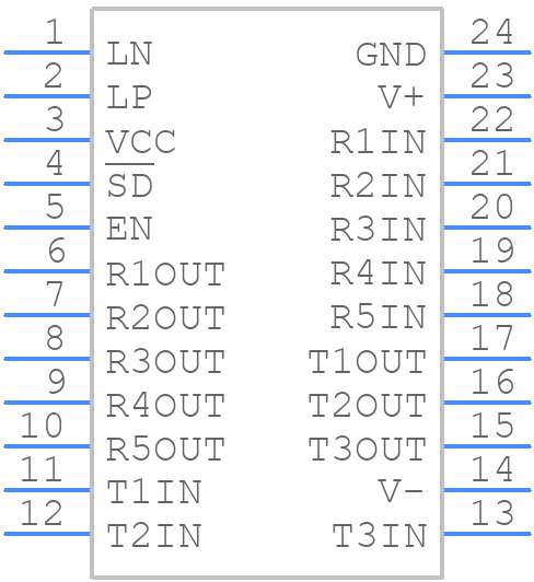 MAX212EAG+ - Analog Devices - PCB symbol