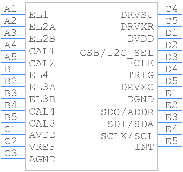 MAX30009ENA+ - Analog Devices - PCB symbol