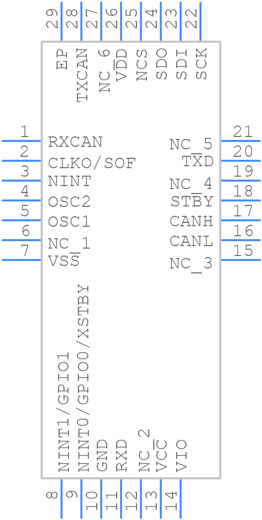 MCP251863T-H/9PXVAO - Microchip - PCB symbol
