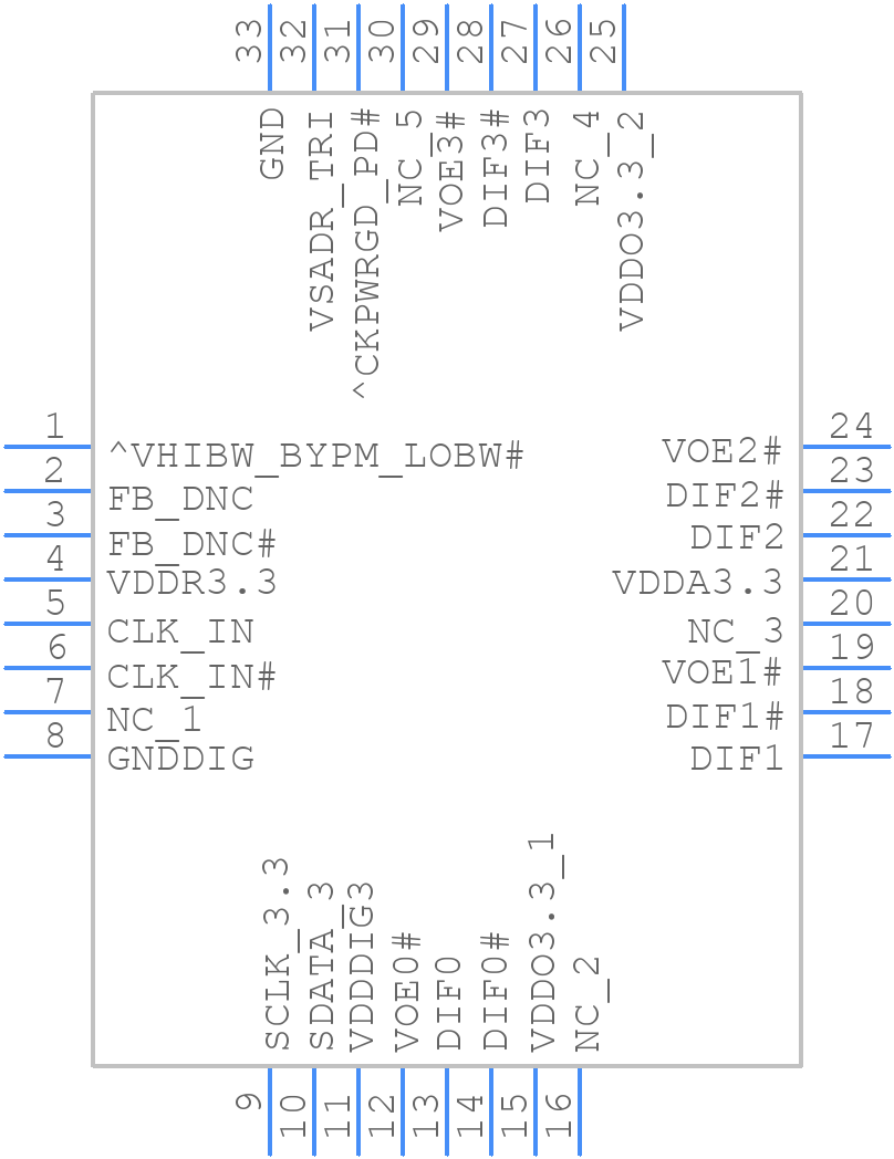 9DBL0452CKILF - Renesas Electronics - PCB symbol